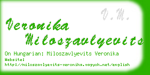 veronika miloszavlyevits business card